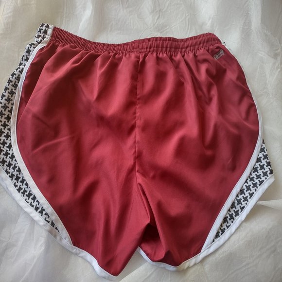 Soffe Burgundy / Maroon Printed Elasticated Waist Athletic Short Size L Lined - Picture 2 of 9